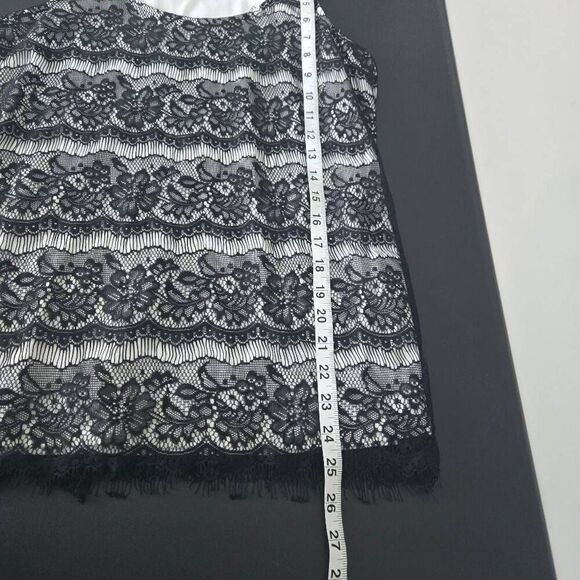 VTG Studio Y Womens Sheer Lace Overlay Tank Top Size Medium Black Y2K Whimsigoth - Picture 6 of 6